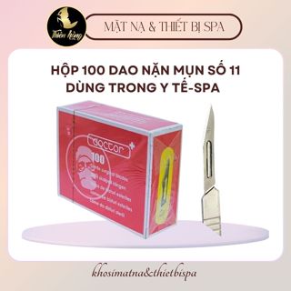 [Hộp 100 Dao Nặn Mụn Số 11 Doctor Dùng Trong Tiểu Phẫu Y Tế, Dùng Cho Spa Thẩm Mỹ Viện