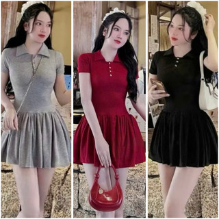 Đầm Body Nữ Cổ Polo Dáng Ngắn Phối Nút, Váy Nữ Đi Chơi Dự Tiệc Quyến Rũ Cao Cấp Sang Trọng MINION D183