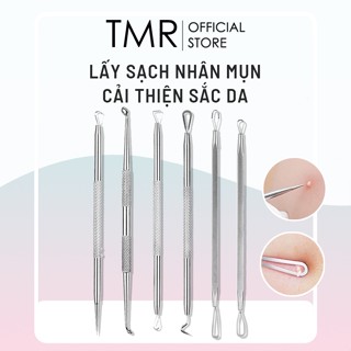  Bộ 2 Dụng Cụ Nặn Mụn 2 đầu Cây Nặn mụn TMR chính xác dễ dùng nhíp lấy mụn đầu đen 
