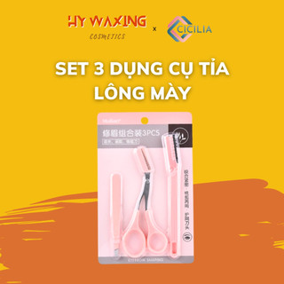 Bộ 3 Dụng Cụ Tỉa Lông Mày CICILIA Thiết Kế Tiện Dụng An Toàn CI-028