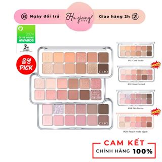 Bảng Phấn Mắt Clio Pro Eye Palette Air/Every Fruit Grocery Collection 02 Rose Connect, 04 Pink Pairing 12 Ô