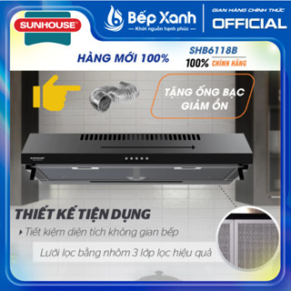 Máy hút mùi âm tủ Sunhouse SHB6118B - 700 m3/giờ - Tuỳ chỉnh 3 tốc độ