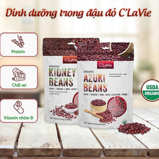Đậu đỏ azuki, kidney hữu cơ C'LaVie Organc Azuki / Kidney Beans