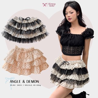 Chân váy ngắn xếp ly y2k công chúa coquette bồng xoè chân váy trắng nhún bèo nhiều tầng nơ cao cấp