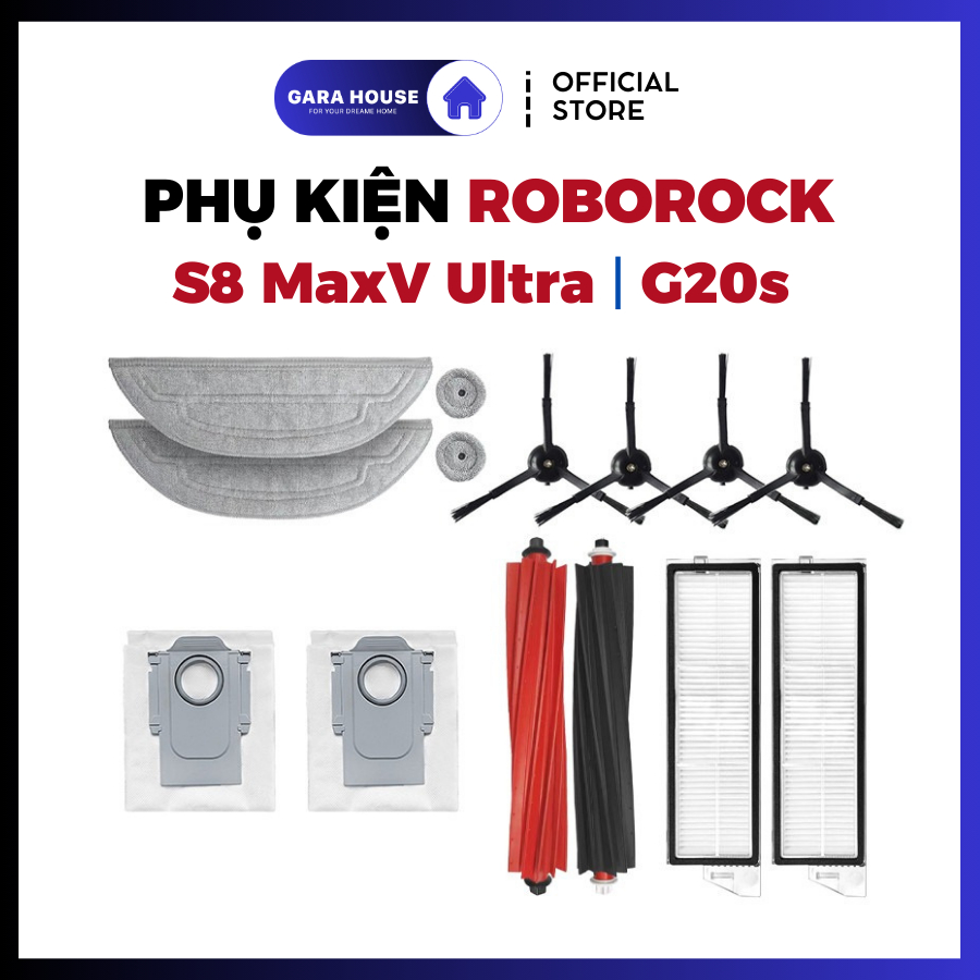 Phụ kiện Robot hút bụi Roborock S8 MaxV Ultra G20s _ Phụ kiện thay thế