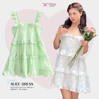 Váy babydoll 2 dây dáng ngắn cánh tiên đầm váy hoa nhí tầng xoè tơ bồng bềnh tiểu thư lolita cao cấp