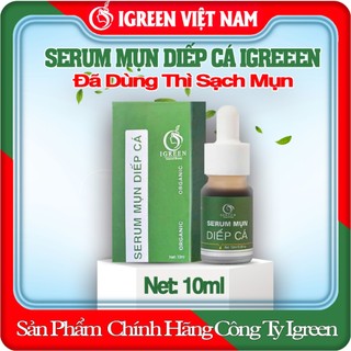  💎 CHÍNH HÃNG SERUM DIẾP CÁ IGREEN HỖ TRỢ GIẢM MỤN DƯỠNG DA CĂNG BÓNG MỊN MÀNG SE KHÍT LỖ CHÂN LÔNG 💎 