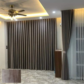  Rèm cửa sổ chống nắng rèm cửa phòng ngủ vải gấm 3 lớp độ cản nắng cao chống bụi chống côn trùng 