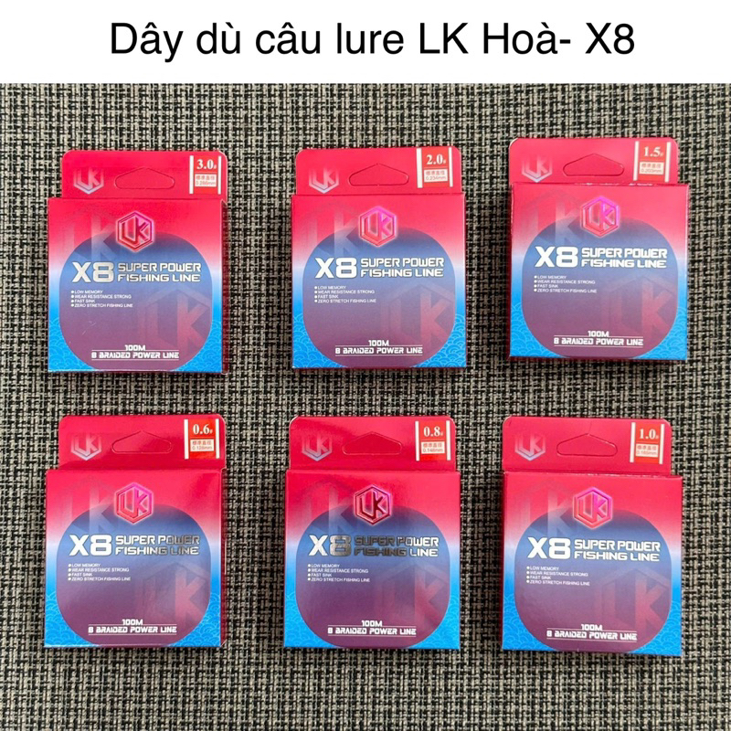 Dây Câu Lure LK HOÀ X8 100m – Dây Dù 8 Sợi Cao Cấp