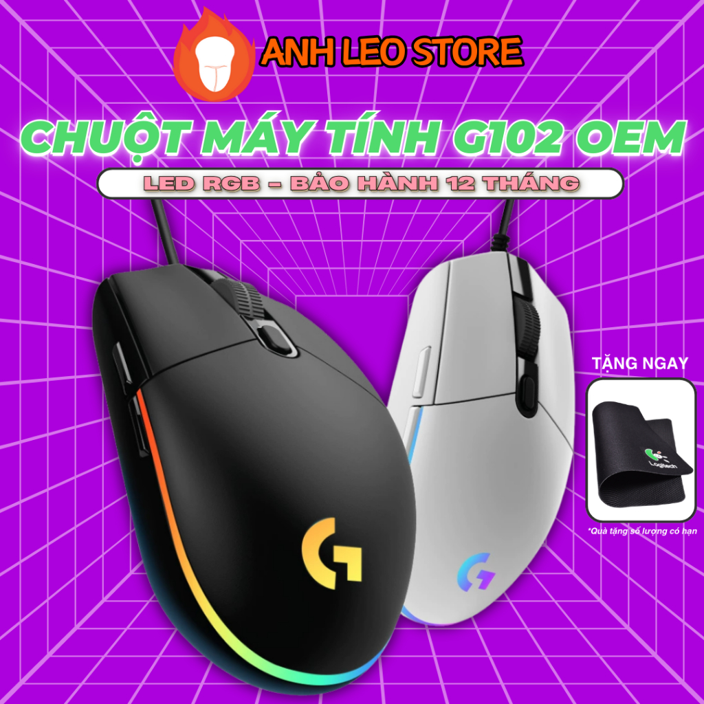 Chuột máy tính có dây 𝑮-𝑺𝒆𝒓𝒊𝒆𝒔 G102 Prodigy độ chính xác cao 8000 DPI Led RGB…