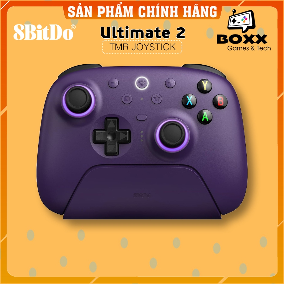 Tay cầm 8BitDo Ultimate 2 hỗ trợ Macro, Analog TMR, Polling Rate 1000Hz cho PC, Laptop, Steam Deck