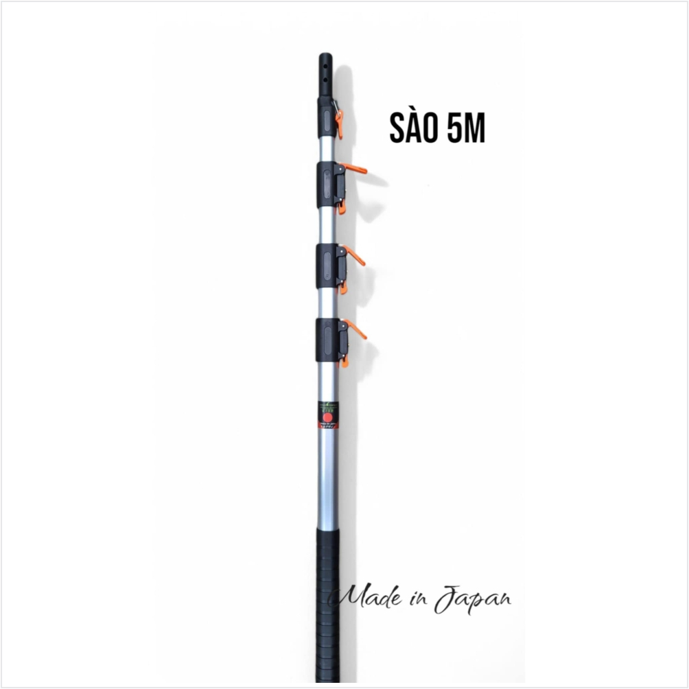 Cây sào nhôm 5m Nhật Bản gồm 5 đoạn lồng nhau nhôm carbon cao cấp
