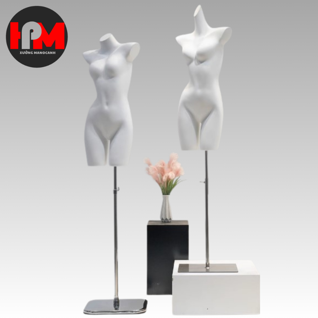 Manocanh nữ cổ cao manocanh mặc bikini mặc đồ lót váy đầm, manocanh trắng cổ nhọn hàng nhập khẩu cao