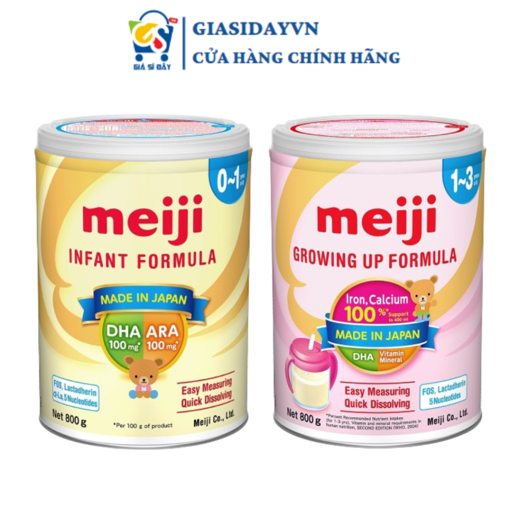 [Date 2027] Sữa Meiji NHẬP KHẨU Nhật Dạng Lon, Thanh Số 0 (0-1) Số 9 (1-3) - Sữa Bột Công Thức