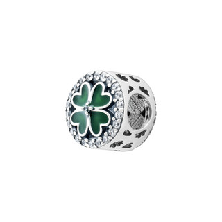 Hạt charm xỏ DIY PNJSilver hình cỏ 4 lá 00XMW060001