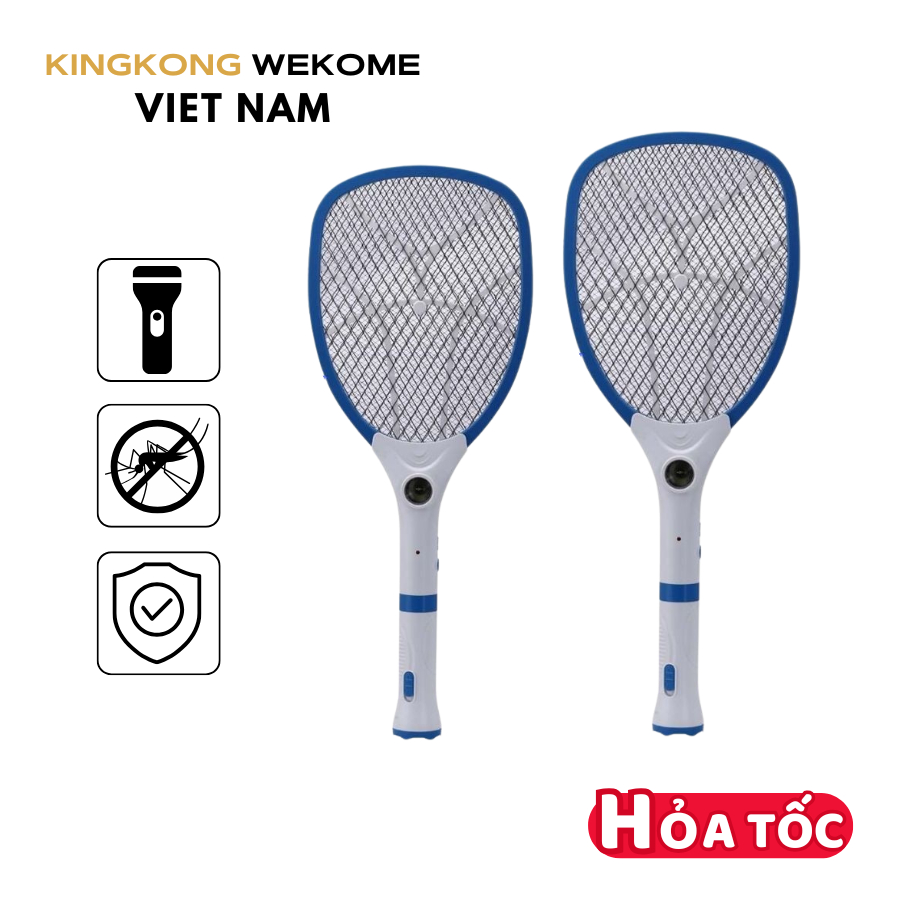 Vợt muỗi thông minh Rạng Đông RD02 2IN1 - Vợt bắt muỗi tích hợp đèn pin tháo rời an toàn - tiện lợi