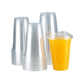 Lốc 50 cốc nhựa ly trà sữa 360ml 500ml 700ml dùng 1 lần trong suốt chịu nhiệt nóng lạnh đựng trà sữa,...