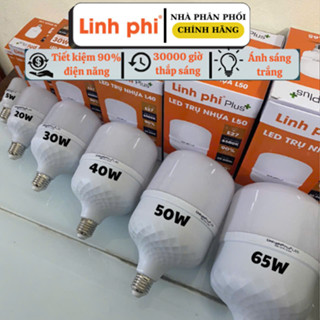Bóng đèn LED LINH PHI Siêu Sáng,tiết kiệm điện năng,siêu bền 65w 50w 40w 30w 20w 10w 5w BULB trụ ánh sáng trắng