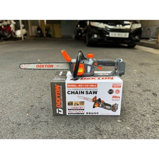  Máy cưa xích pin Dekton M21-CS12BLC Không chổi thân lam dài 30cm 