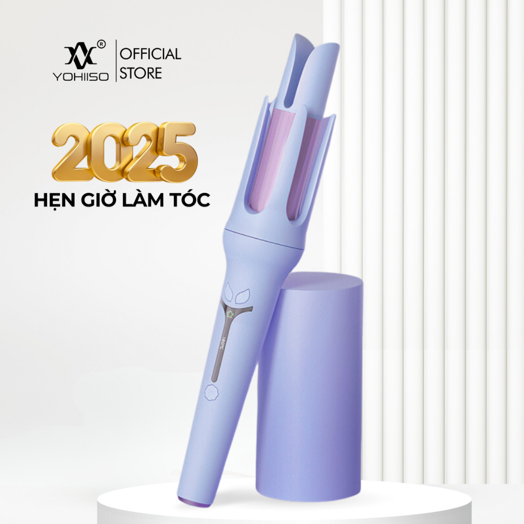 Máy uốn tóc ion âm, Máy làm xoăn tự động tích hợp hẹn giờ XN-391 chính hãng Yohiiso