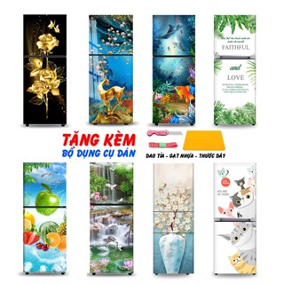 Decal dán tủ lạnh đẹp chất lượng, giá tốt, đa dạng chủng loại chất liệu decal chống nước siêu bền