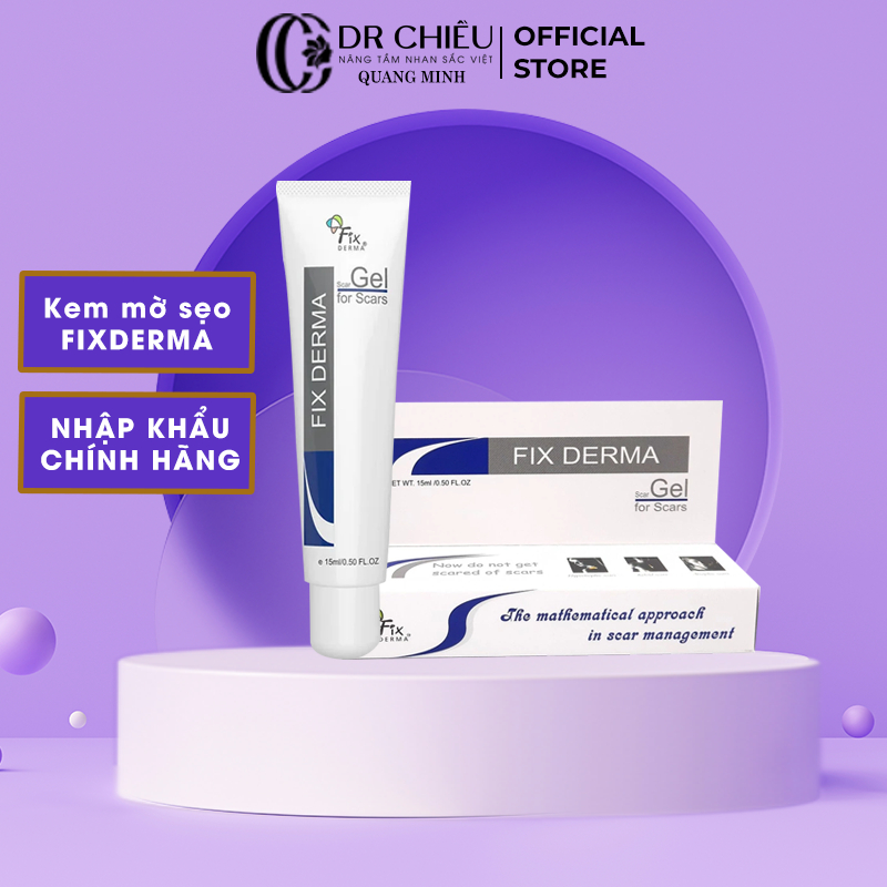  Kem Mờ Sẹo FIXDERMA Scar Gel 15ml Giúp Mờ Thâm Sẹo Lồi Rỗ Bỏng Vết Thương 