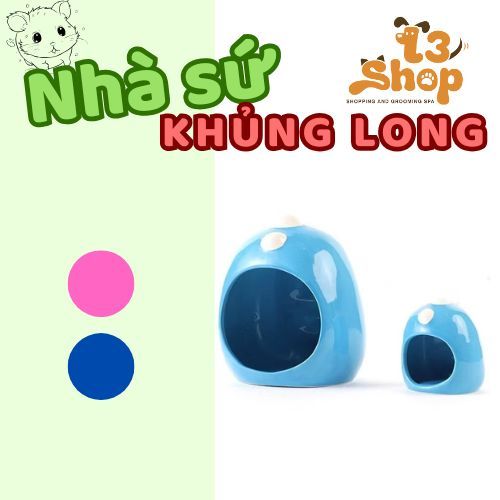 nhà sứ khủng long 2 size cho hamster, nhím, bọ baby, sóc, chinchila,...  - T3 PETS SHOP