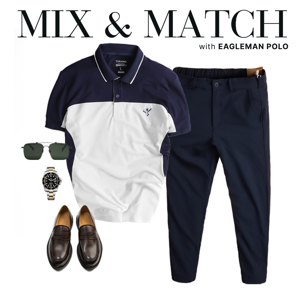 [Mát lạnh trong 3s đầu tiên] Áo polo nam TORANO EAGLEMAN POLO can phối, thấm hút tốt, nhanh khô, thoáng khí GSTP047 | BigBuy360 - bigbuy360.vn