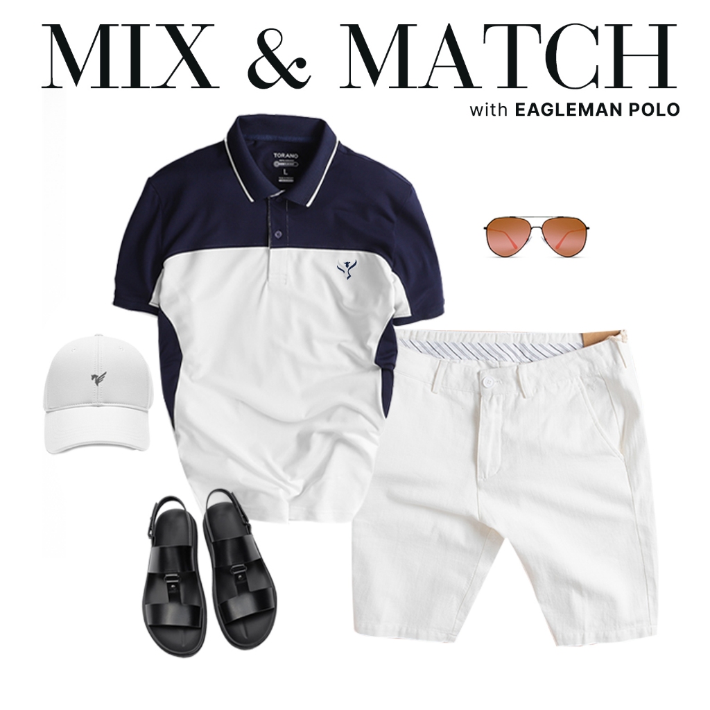 [Mát lạnh trong 3s đầu tiên] Áo polo nam TORANO EAGLEMAN POLO can phối, thấm hút tốt, nhanh khô, thoáng khí GSTP047 | BigBuy360 - bigbuy360.vn