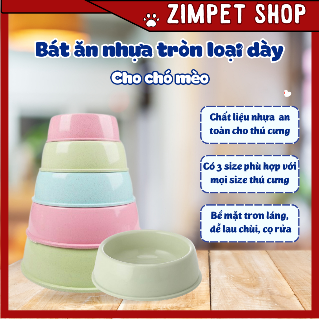 Bát ăn đơn lúa mạch cho thú cưng - Bát đơn lúa mạch cho chó mèo cực bền