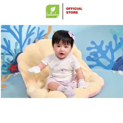LULLABY - NH349N - Bộ cài lệch cộc tay cho bé trai/bé gái