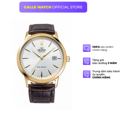 Đồng hồ nam Orient Classic RA-AC0F04S30B máy lộ cơ mặt nhỏ kính cường lực, dây da cao cấp chính hãng
