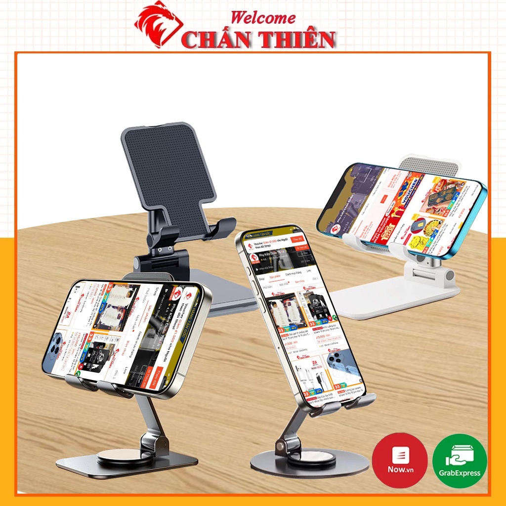 Giá đỡ điện thoại gấp gọn đen trắng, livestream, học online, để bàn quay phim ghi hình đa năng | BigBuy360 - bigbuy360.vn
