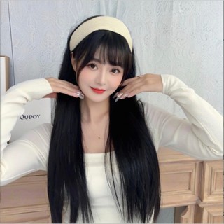 (TẶNG LƯỚI) Tóc giả nữ nguyên đầu kèm băng đô cao cấp dài 60cm - CÀI XÁM BE