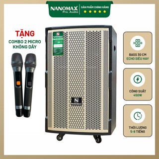 Loa Kéo 4 Tấc Nanomax KS-12F3 Bass 30 Công Suất 450W  Âm Thanh Cực Hay Tặng 2 Micro Chông Hú
