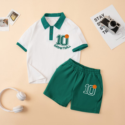 Bộ polo bé trai in số 10 - Quần áo cho bé trai đi học/đi chơi chất liệu thun cotton - LOZA KIDS BM252
