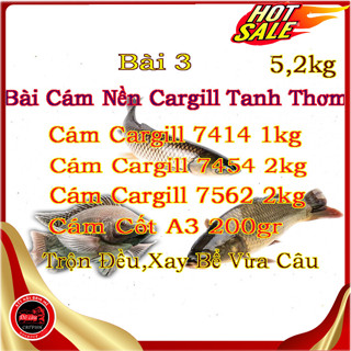   Bài 3 Bài Cám Nền Cargill Tanh Thơm Câu Cá Tổng Hợp  5,2kg câu cá tra,chép,rô-Cám Cargill câu cá 