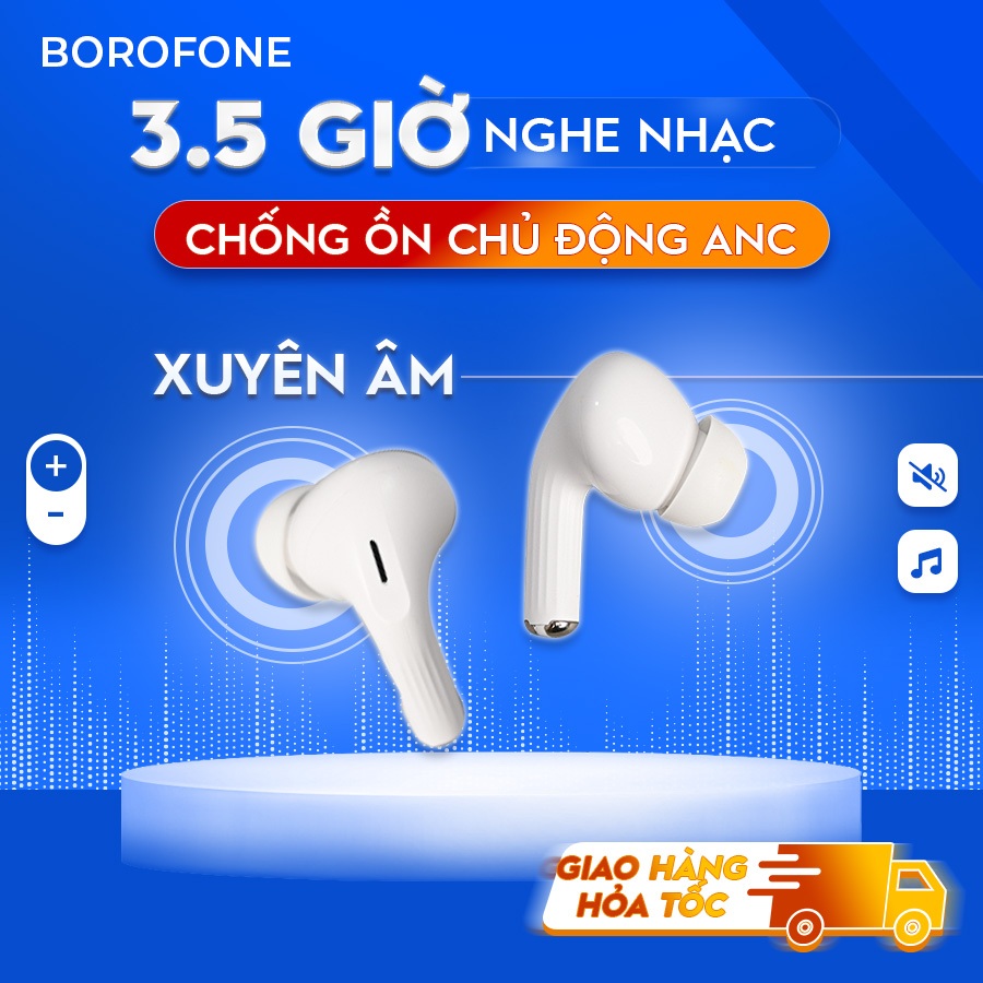 Tai nghe bluetooth không dây Hoco EW51, chống ồn ANC, đổi tên, đàm thoại, cảm ứng chạm, tăng giảm vo