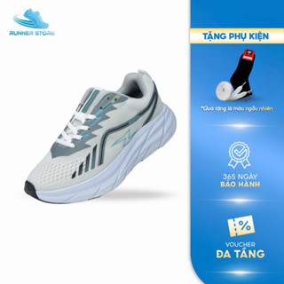 Giày thể thao chạy bộ nam nữ Goya Plus năm 2025 màu Xám V1 - Siêu nẩy, Upper 100% Polyester thoáng khí