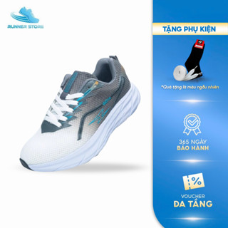 Giày thể thao chạy bộ nam nữ Goya Plus năm 2025 màu Xám Trắng