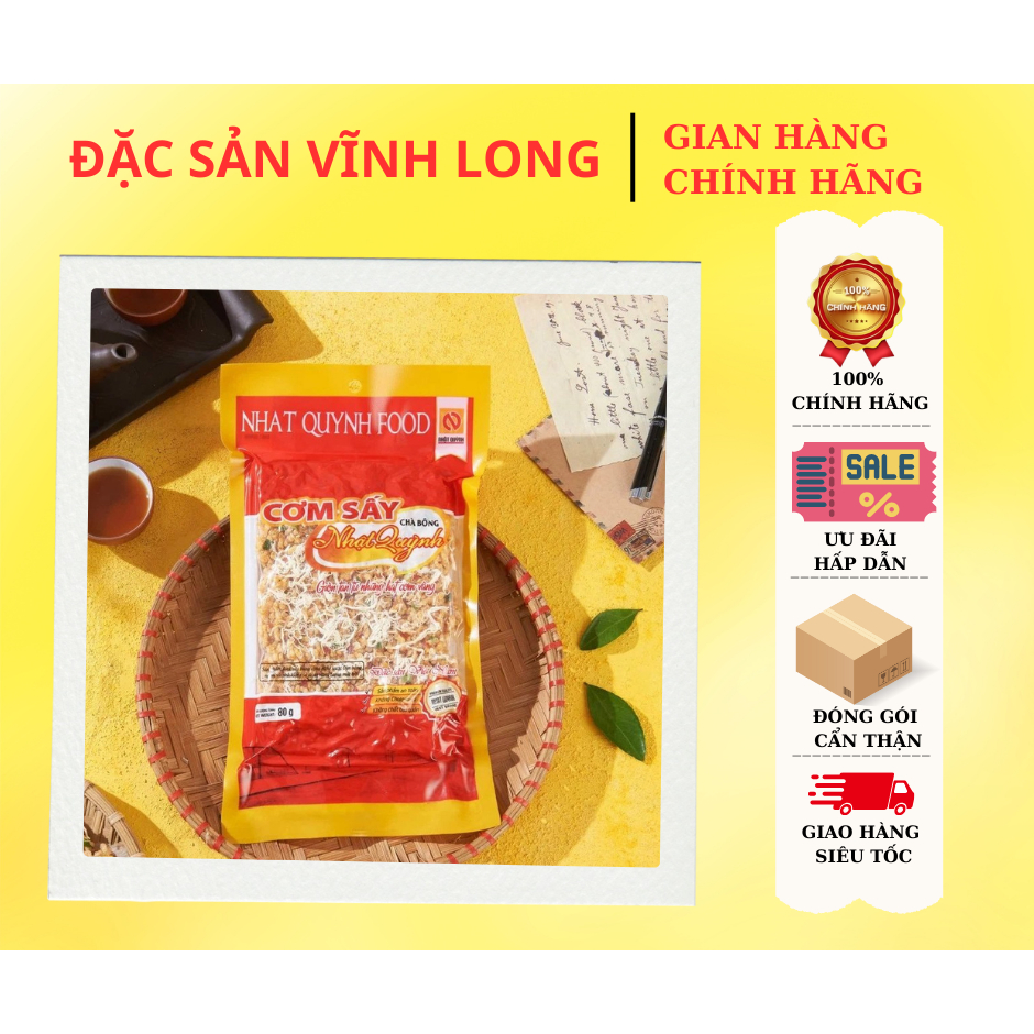 CƠM SẤY CHÀ BÔNG NHẬT QUỲNH 80G