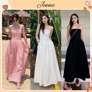 Váy cup ngực dáng dài Jinnie Dress Đầm hoa nhí dáng maxi đi biển chun lưng tôn eo sang chảnh