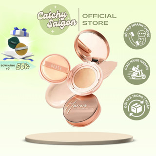 Cushion Phấn Nước Hexze Kiềm Dầu Vỏ Hồng Tráng Gương, Finish Mỏng Nhẹ Tự Nhiên (15g X2 Lõi)