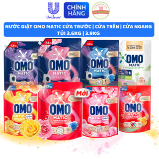 Nước Giặt OMO MATIC Cửa Trên | Cửa Trước | Cửa Ngang Sạch Bẩn Lưu Hương - Túi 3.6Kg | 3.9Kg