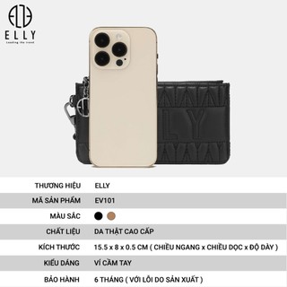 [Deal sang chảnh]  VÍ NỮ CAO CẤP DA THẬT ELLY – EV101