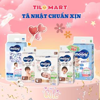  Bỉm dán  Bỉm quần Moony tiêu chuẩn cộng miếng natural đủ size dán NB84 S70 M56 L54 quần M58 L44 XL38 XXL26 