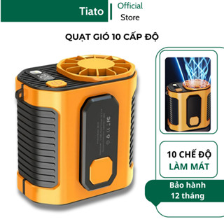 Quạt đeo thắt lưng pin 10000mah Tiato store quạt treo eo 10 cấp độ gió, quạt điều hoà đeo m336 thắt lưng dùng 2h