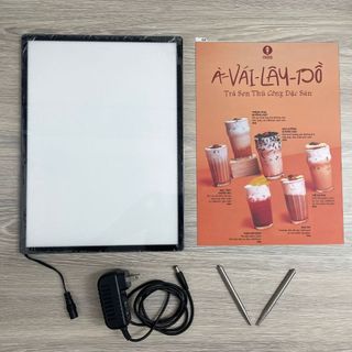 Bảng LED Quảng Cáo Menu A3 Để Bàn, Mặt Kính Cường Lực, Thay Menu Nhanh Chóng | Tân Hải Thái
