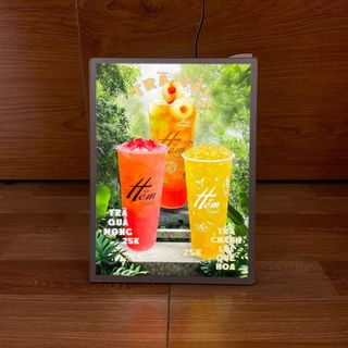 Bảng LED Quảng Cáo Menu A4 Để Bàn, Mặt Kính Cường Lực, Thay Menu Nhanh Chóng | Tân Hải Thái