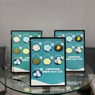Bảng LED Quảng Cáo Menu A4 Để Bàn, Mặt Kính Cường Lực, Thay Menu Nhanh Chóng | Tân Hải Thái
